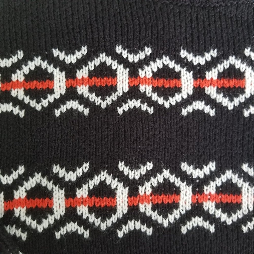 Simons | Abstract pattern oversized knit sweater S/P - Picture 9 of 11